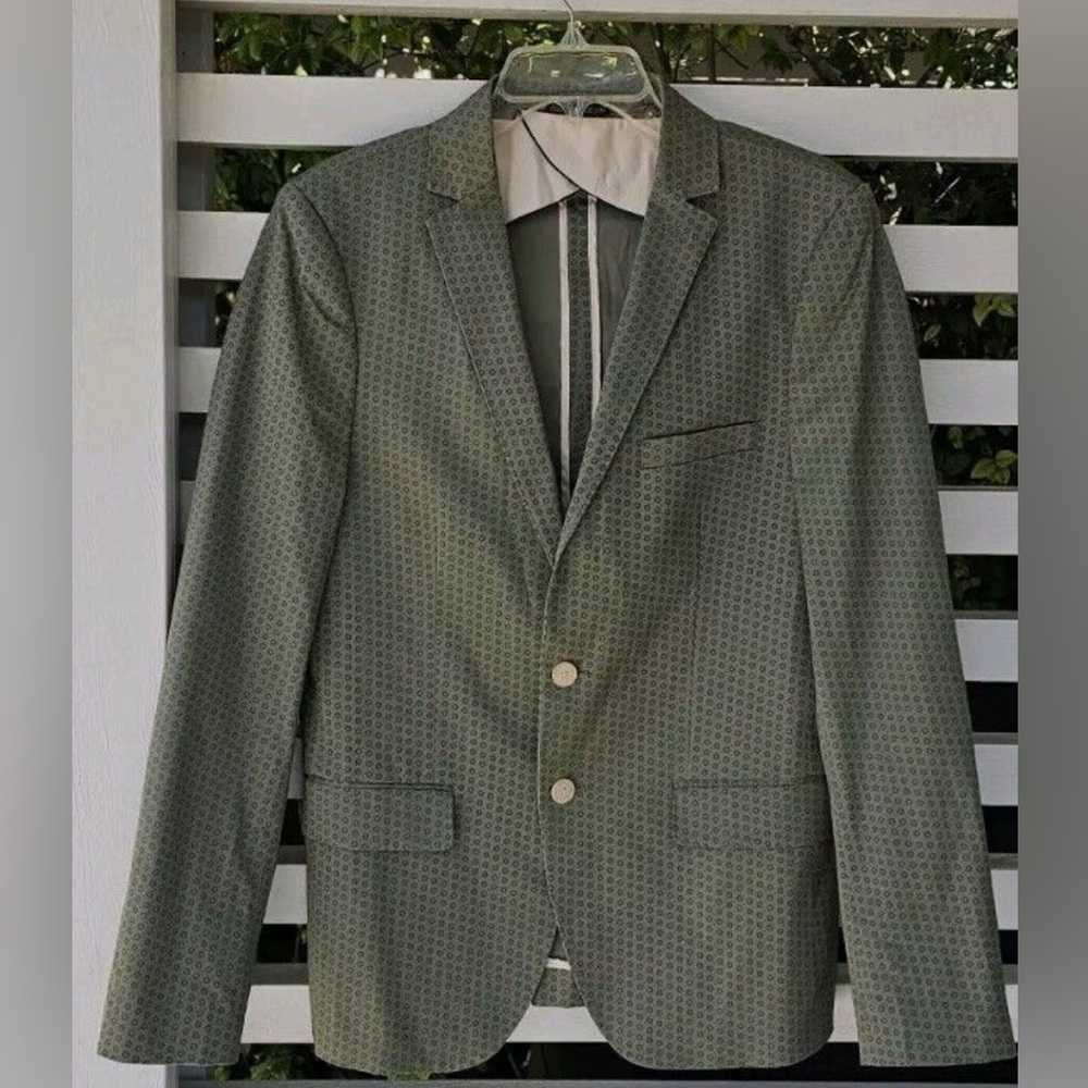 Scotch and Soda Green paisley blazer. Rare and one of a kind!